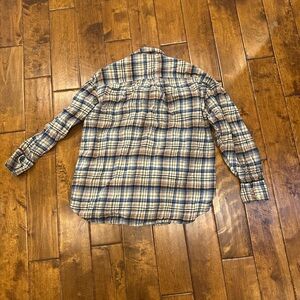 Levi's Men's Plaid Flannel Button-Down Shirt - Blue & Tan